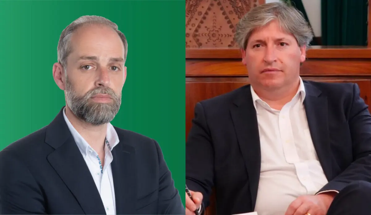 Nelson Coelho (esquerda) acusa Bruno Magalhães (direita) de agressão