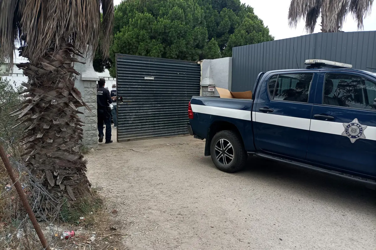 Local onde estão a ser realizadas buscas no âmbito da operação de combate ao tráfico de seres humanos, no Samouco