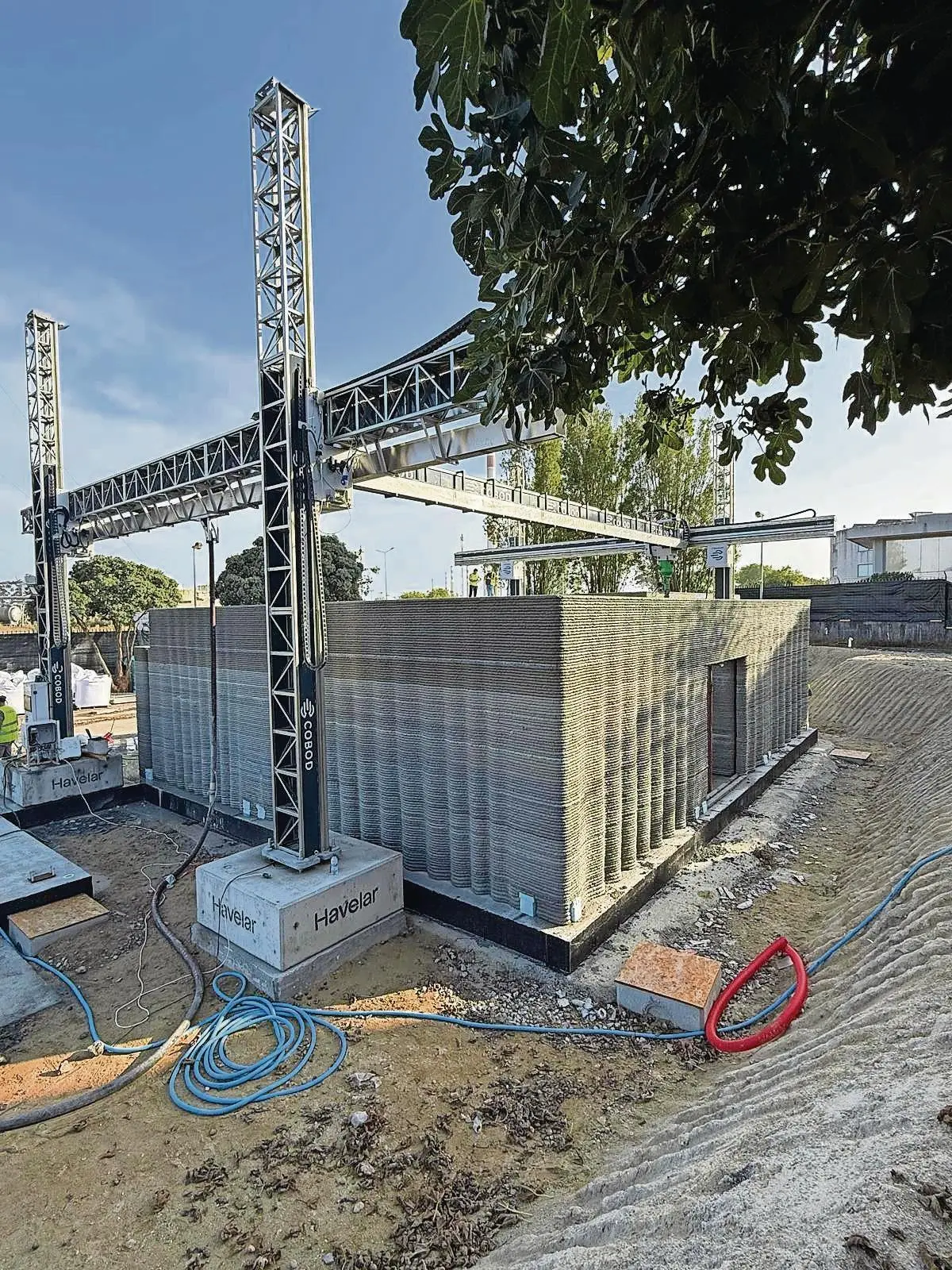 Edifício em Perafita construído com recurso a impressora gigante. Técnica permite reduzir os custos, o tempo necessário para a empreitada