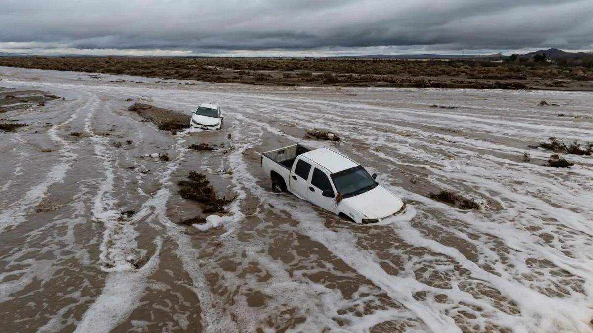 Imagem de contexto do artigo Um ano depois dos fogos, Los Angeles recupera de cheias e deslizamentos
