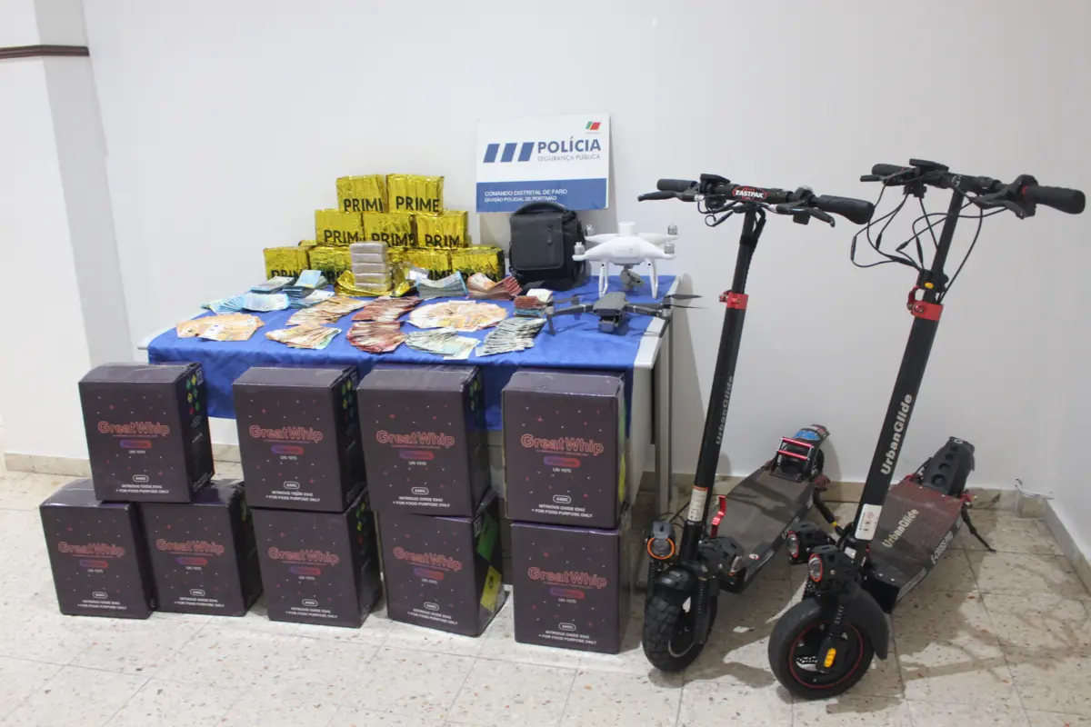 Material apreendido pela PSP