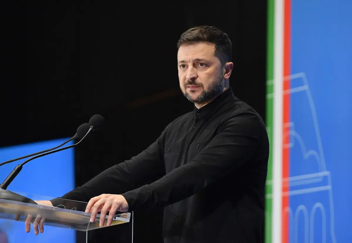 O presidente ucraniano Volodymyr Zelensky
