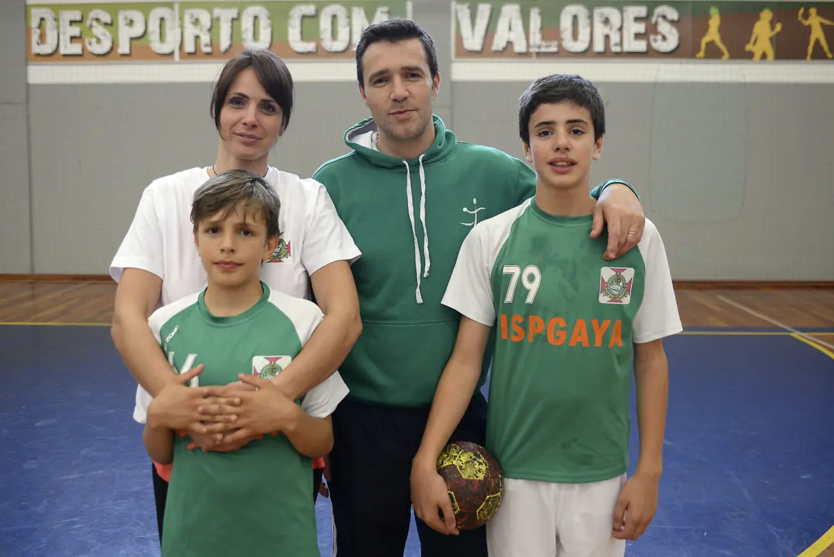 Francisco Costa, o irmão Martim, a mãe Cândida e o pai Ricardo Costa, em 2014