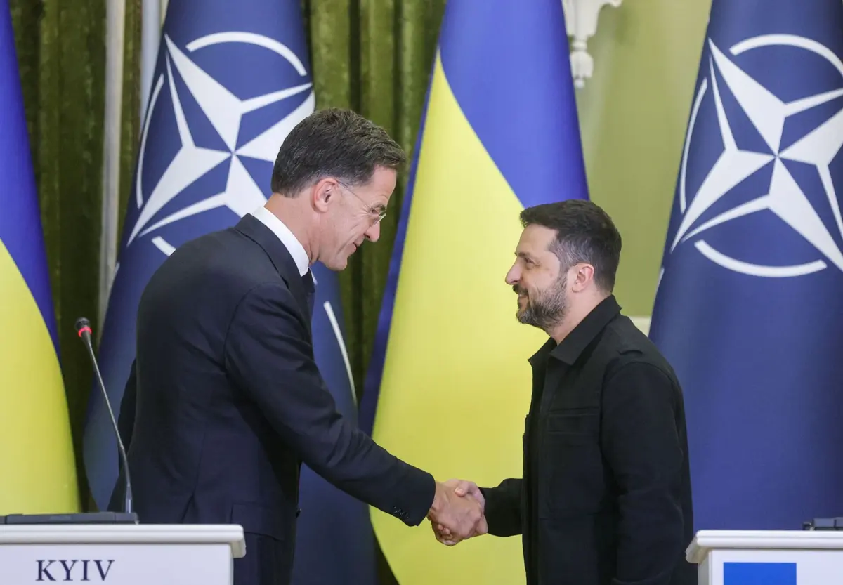 Durante a visita de Rutte à capital ucraniana, soou um alerta de ataque aéreo