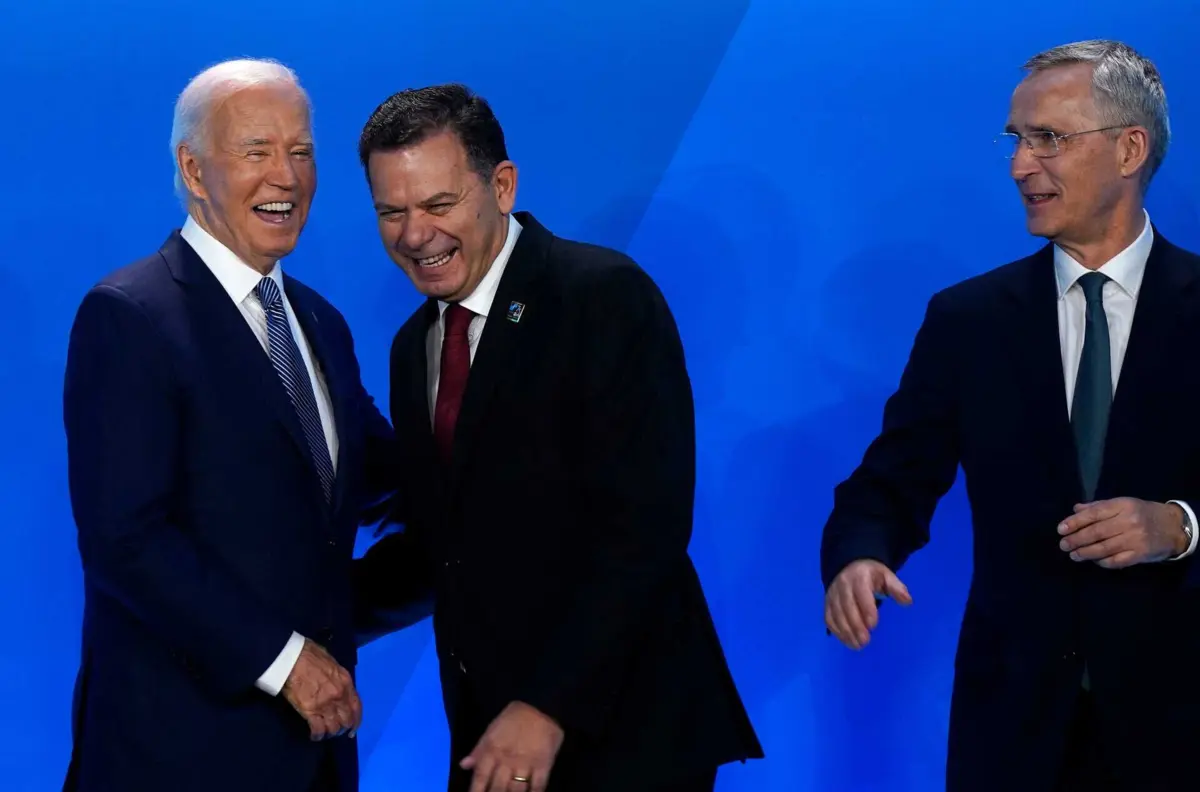 Luís Montenegro com Joe Biden, presidente dos Estados Unidos da América