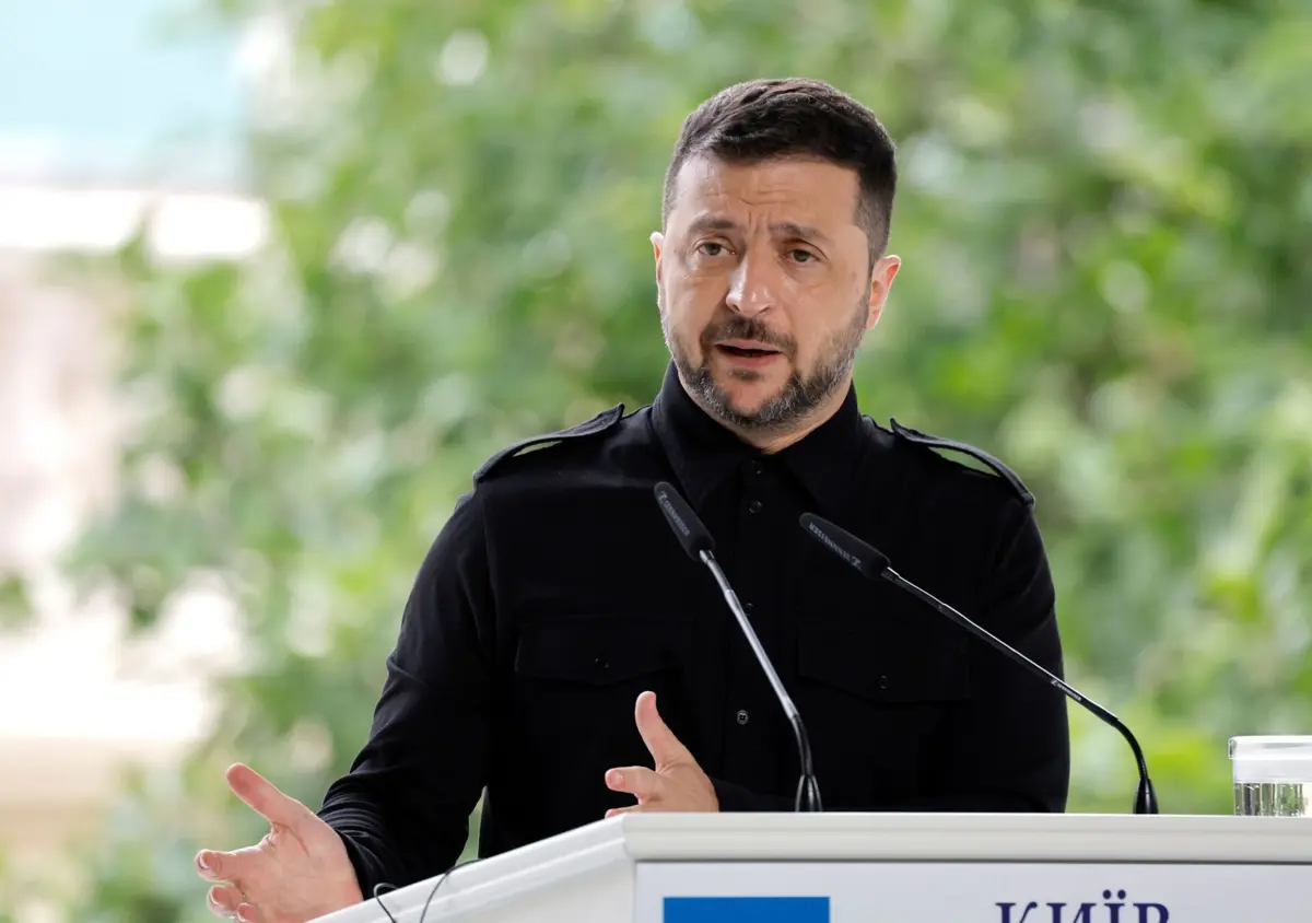O presidente ucraniano Volodymyr Zelensky