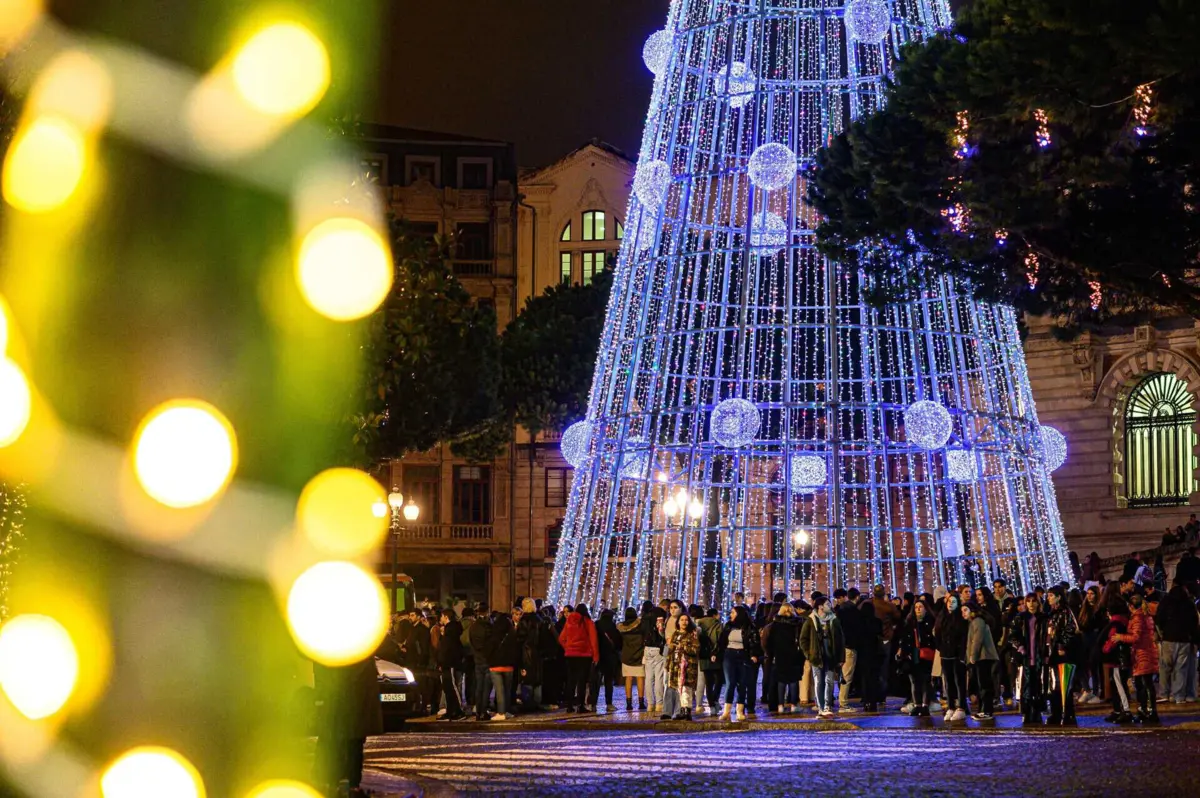 Árvore nos Aliados será inaugurada no dia 30 e a Metro prepara-se para a enchente de público