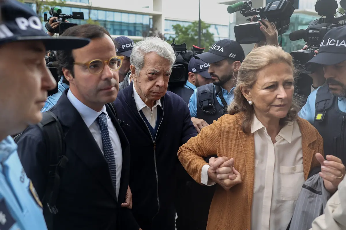 Ricardo Salgado à chegada, este terça-feira, ao Campus de Justiça de Lisboa