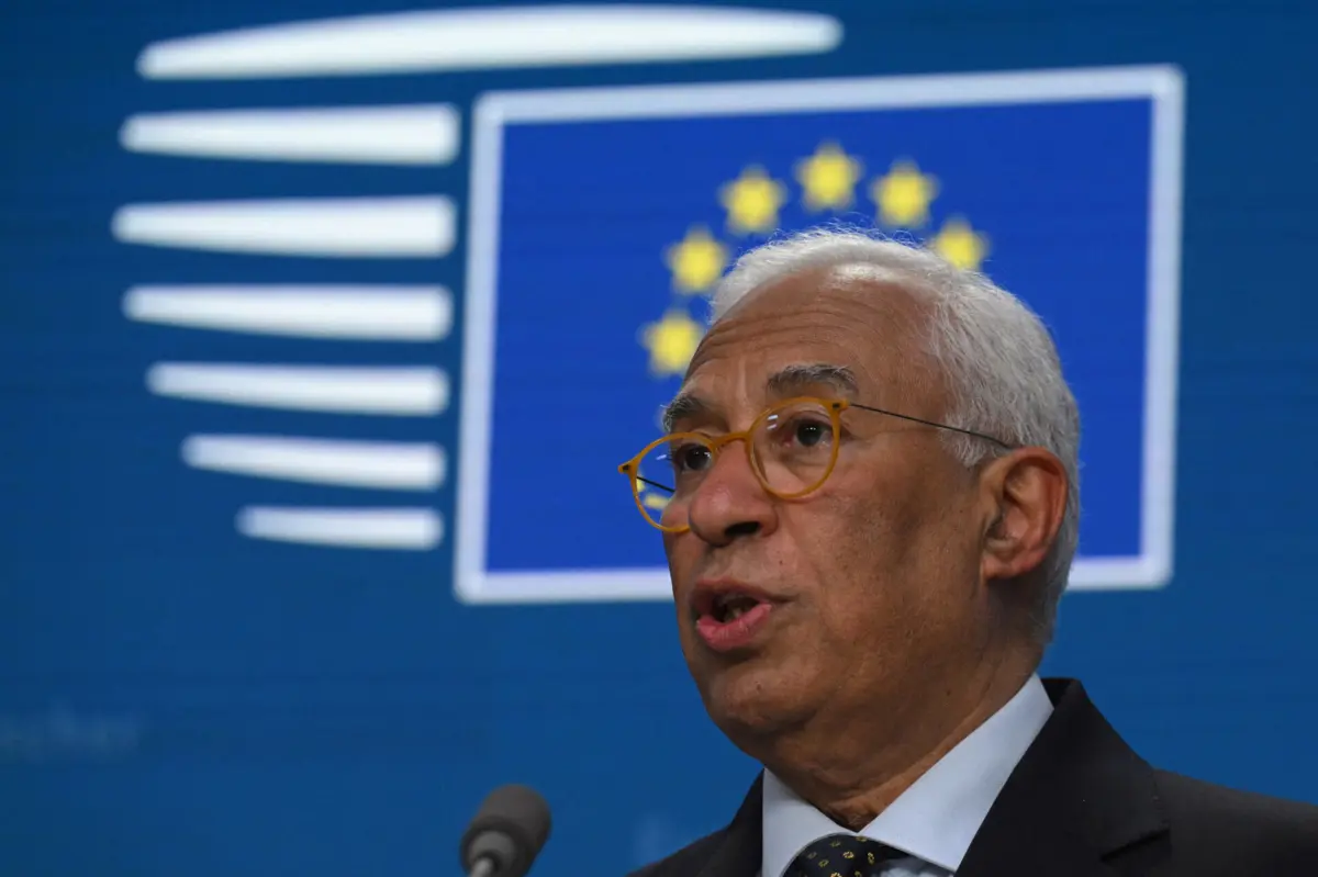 O presidente do Conselho Europeu, António Costa