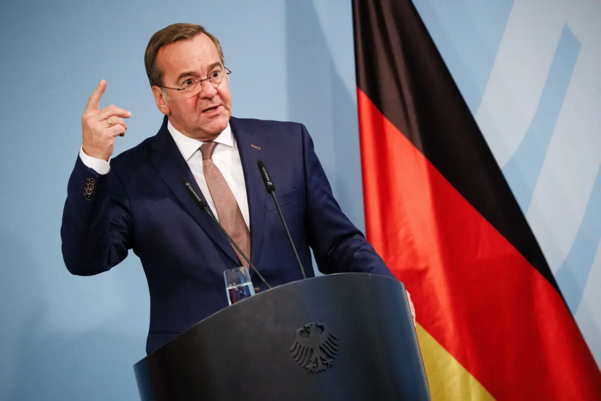 O ministro da Defesa alemão, Boris Pistorius