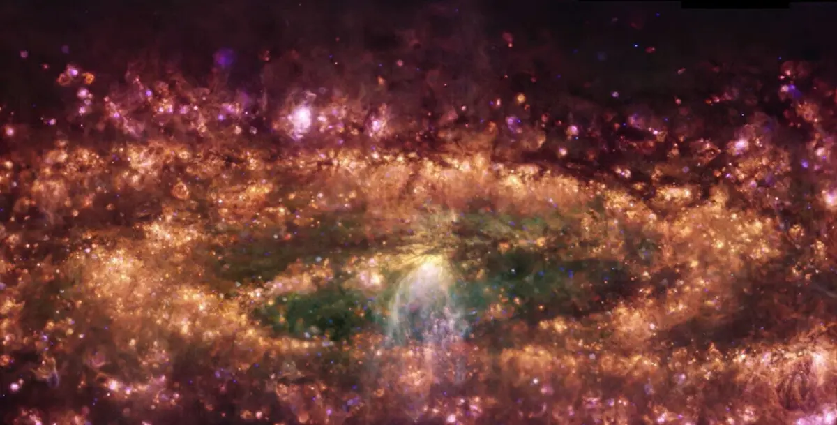 Galáxia do Escultor em milhares de tonalidades em simultâneo