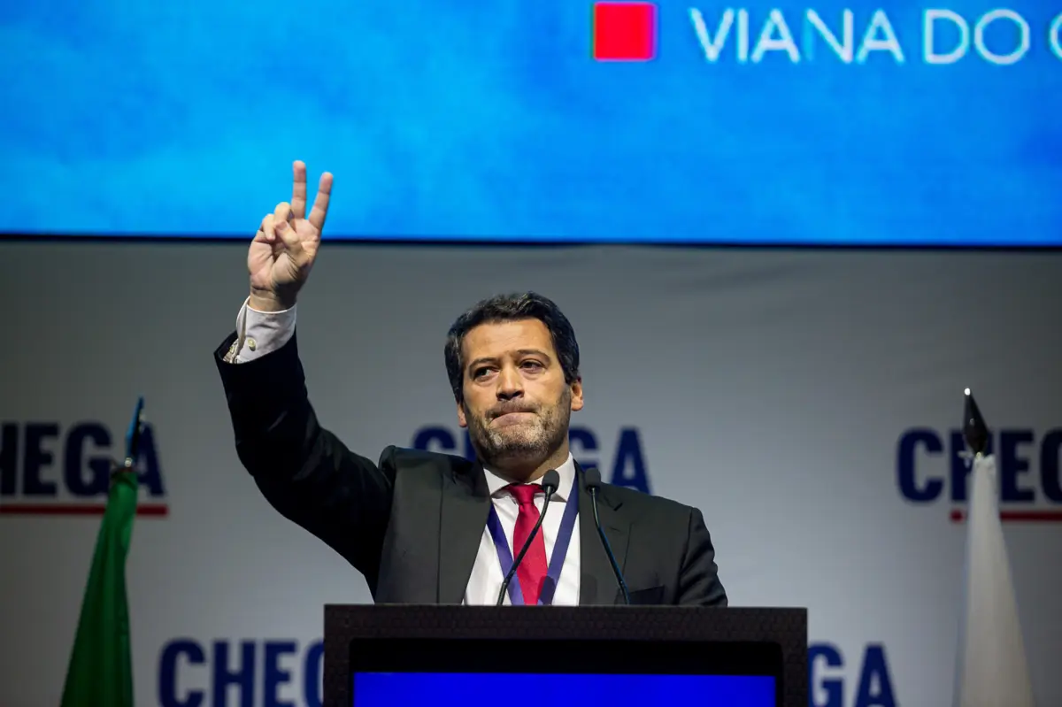 André Ventura no discurso de recandidatura