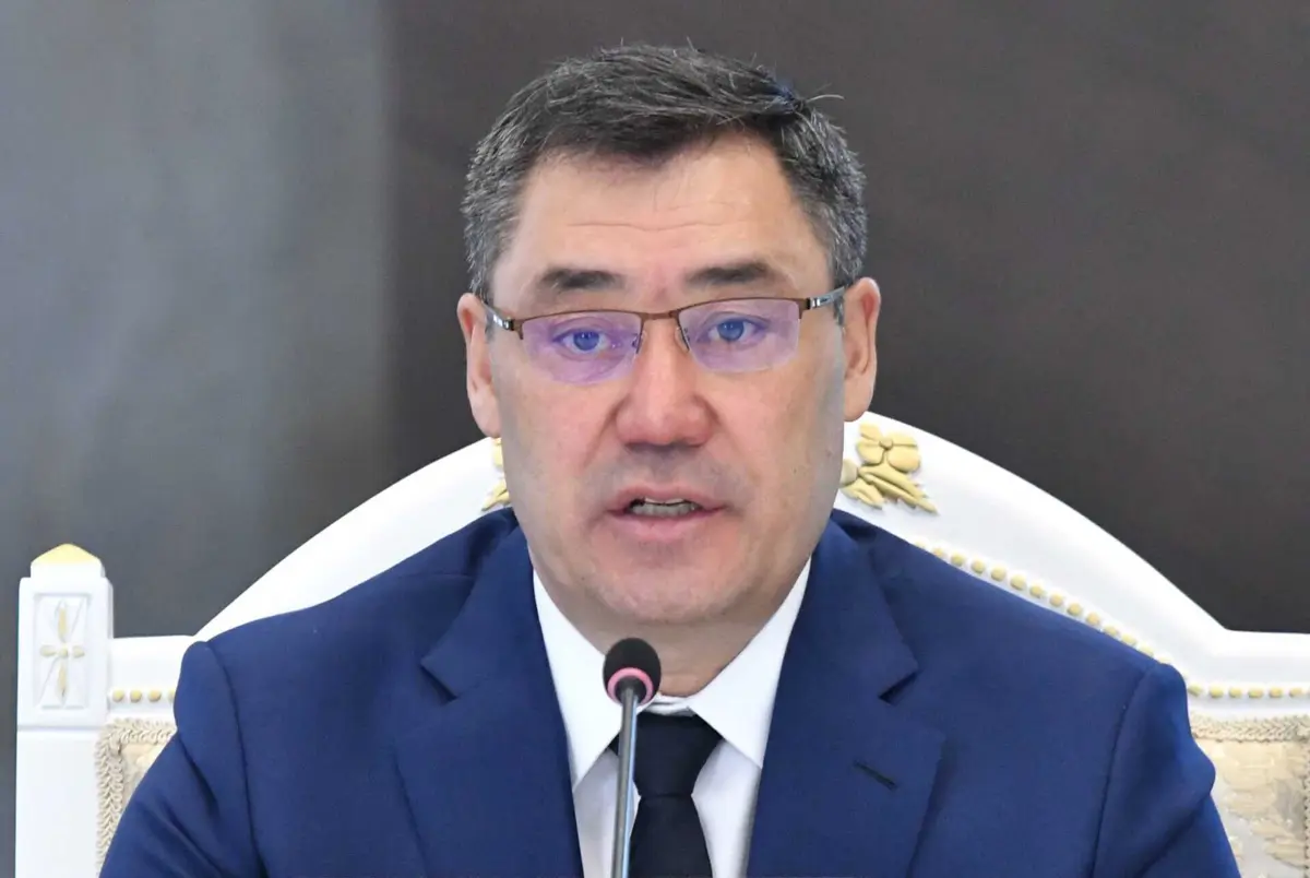 O presidente do Quirguistão, Sadyr Japarov