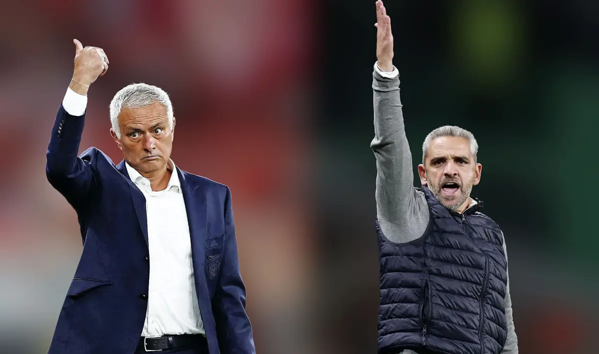 José Mourinho e Rui Borges defrontam-se esta sexta-feira à noite na Luz