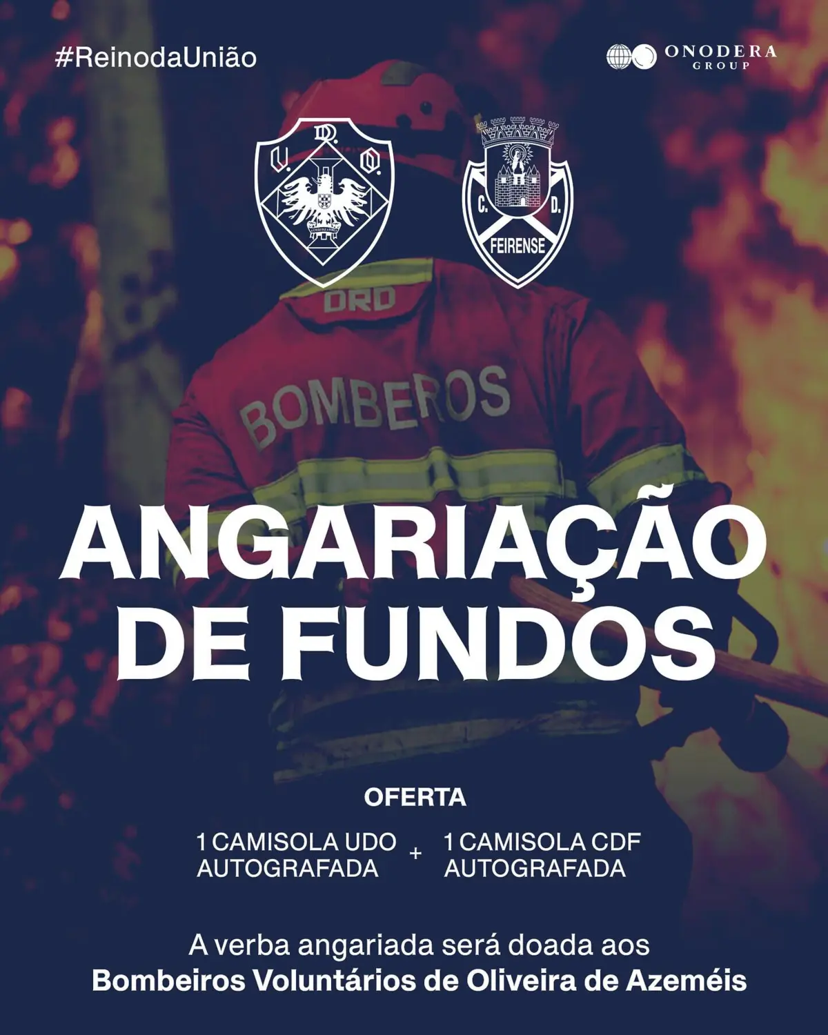 Oliveirense e Feirense unem-se numa campanha em favor dos Bombeiros Voluntários de Oliveira de Azeméis