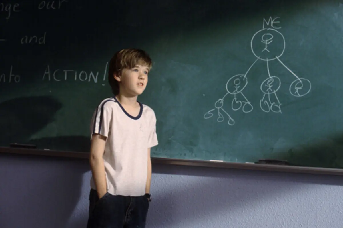 No filme "Favores em cadeia", Trevor é a criança que todos nós sonhamos ser antes de o mundo nos convencer da inutilidade dos nossos esforços.