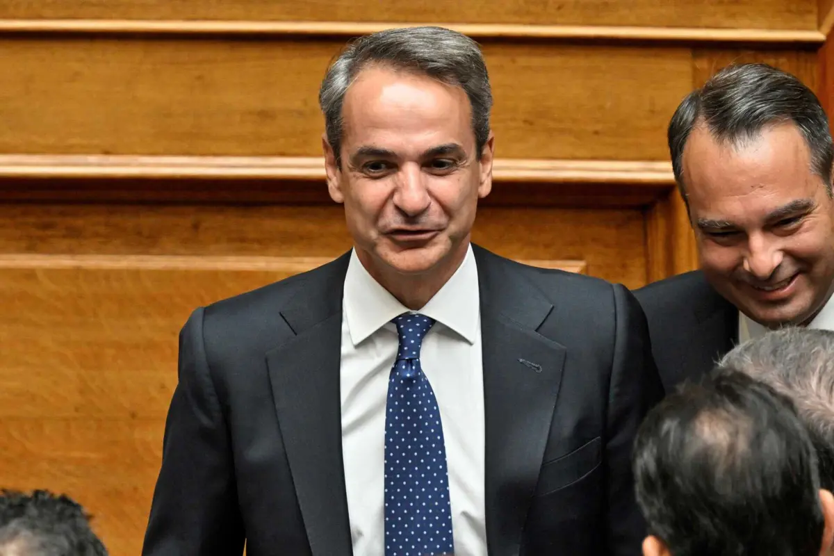 O primeiro-ministro grego, Kyriakos Mitsotakis