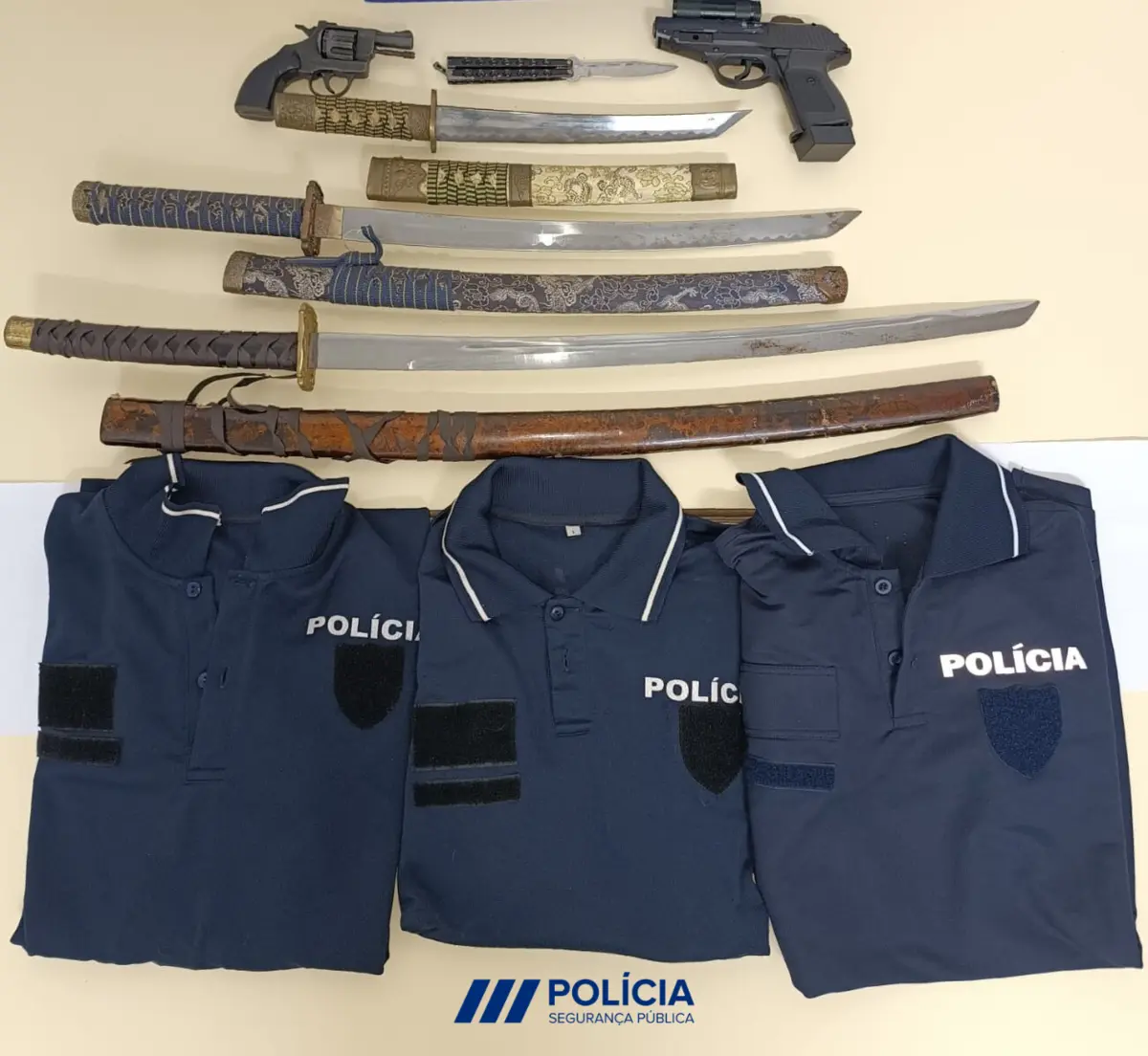 Material apreendido pela PSP
