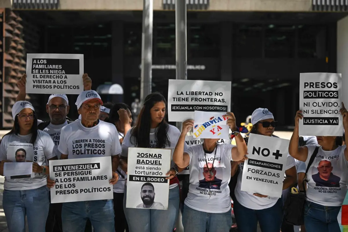 Demonstração de apelo à libertação de presos políticos na Venezuela