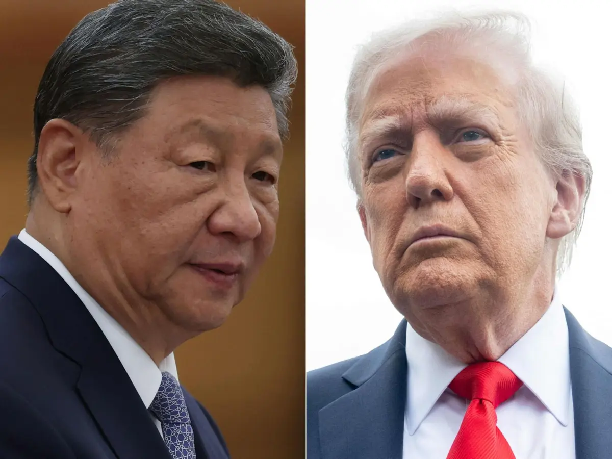 O presidente chinês Xi Jinping com o seu homólogo norte-americano Donald Trump