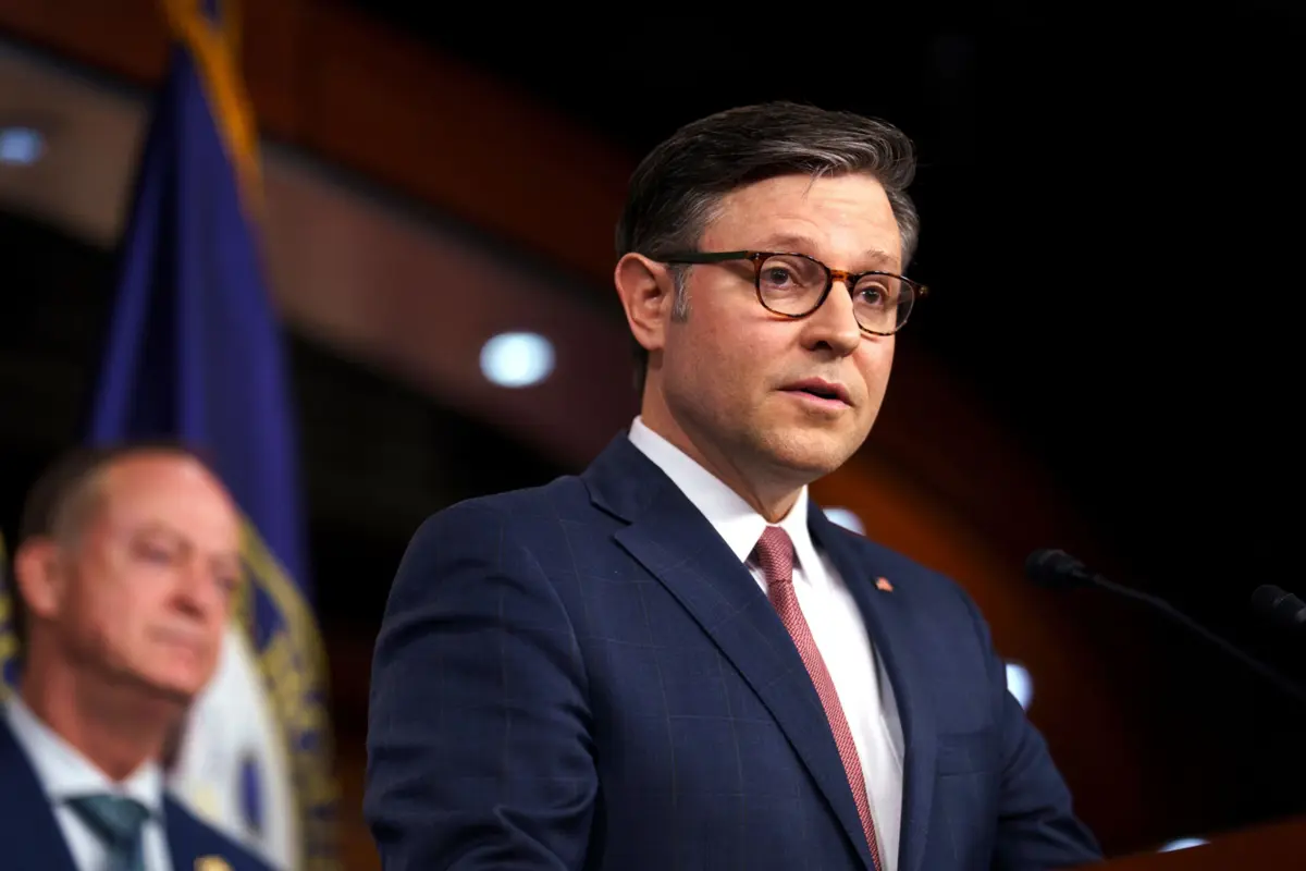 O presidente da Câmara dos Representantes, Mike Johnson