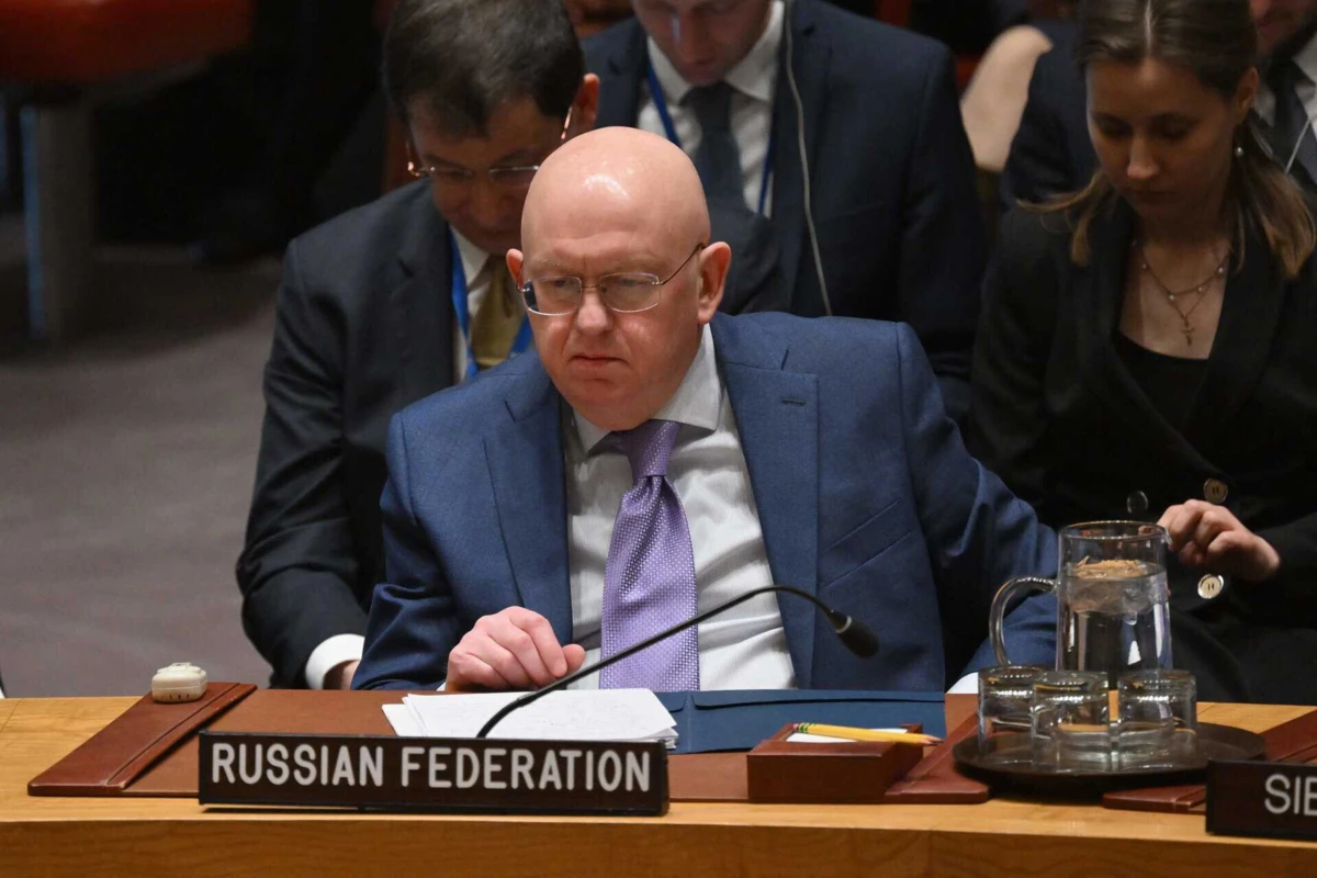 O representante de Moscovo junto à ONU, Vasily Nebenzya