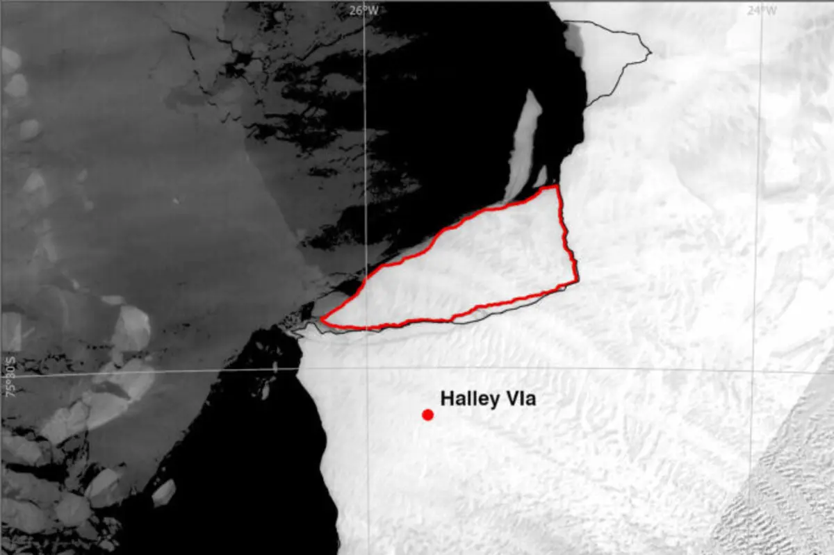 Imagem de contexto do artigo Icebergue de 380 quilómetros quadrados separou-se na Antártida