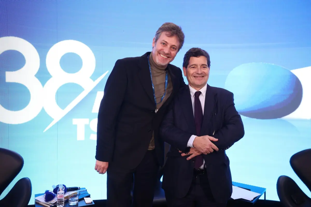 Domingos de Andrade e António Ramalho, durante a BTL