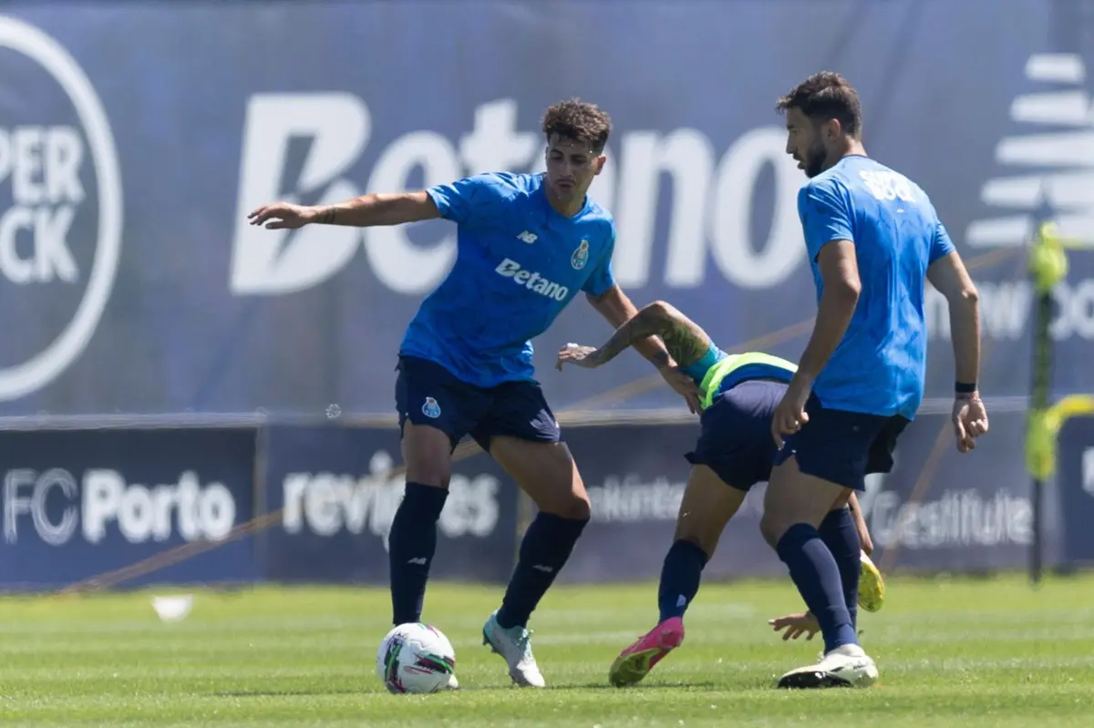 Fábio Cardoso num treino da época passada