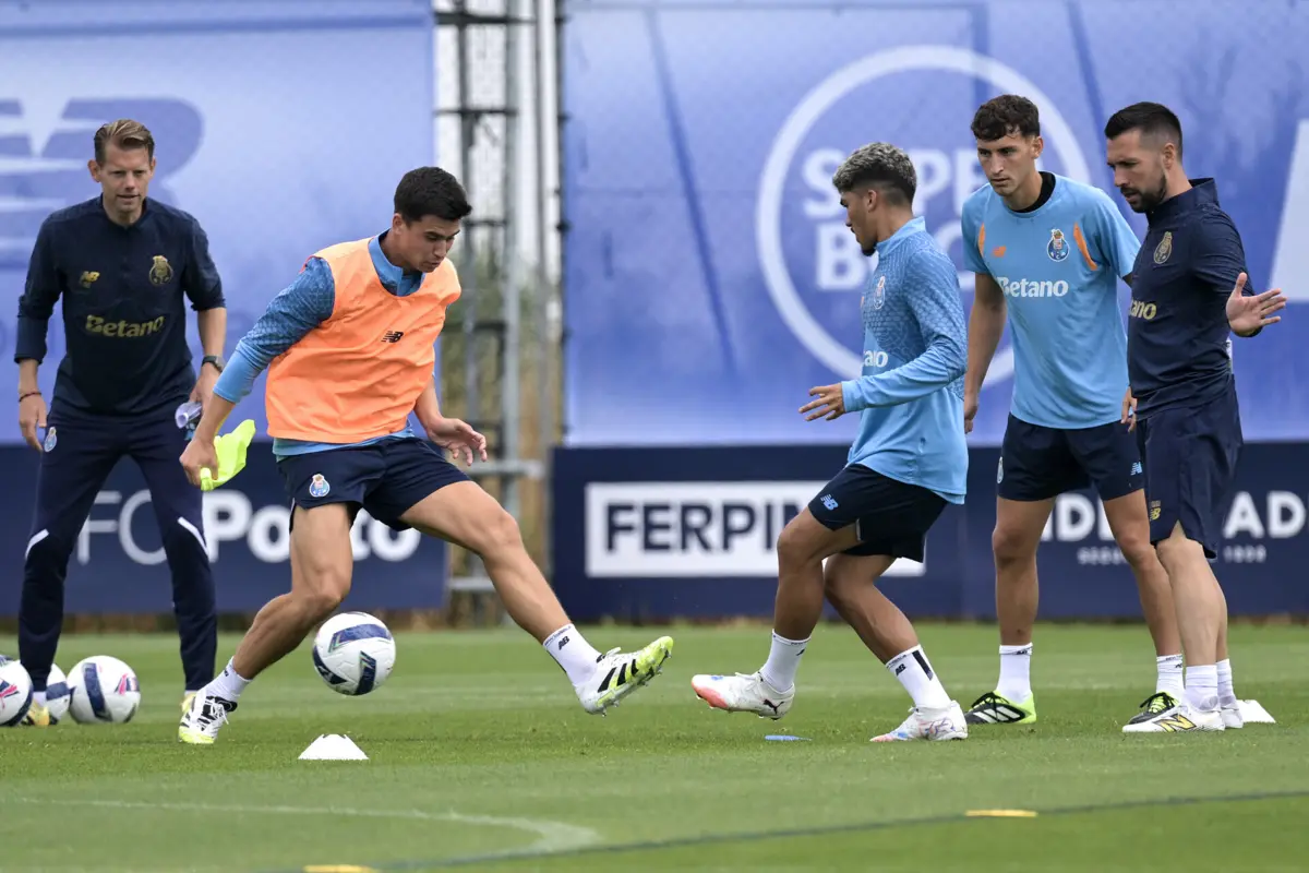 Sessão de treino no Olival