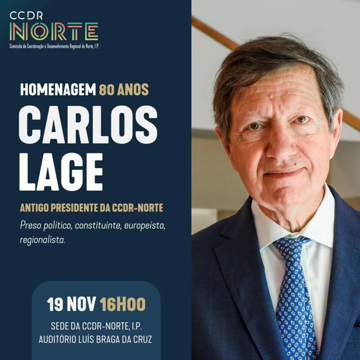 Carlos Lage foi homenageado ne sede da CCDR-N, no Porto