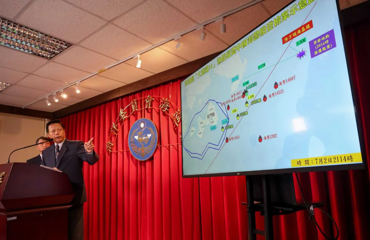 O diretor-geral adjunto da Guarda Costeira de Taiwan, Hsieh Ching-chin