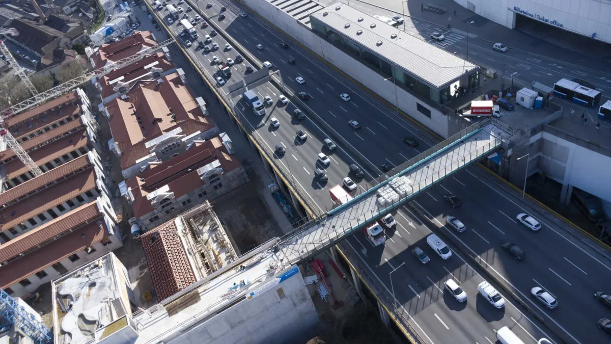 O novo viaduto da VCI