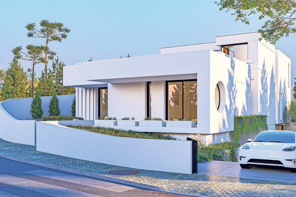 Simulação de uma moradia do complexo de Torres Vedras, cujas paredes serão feitas numa impressora 3D