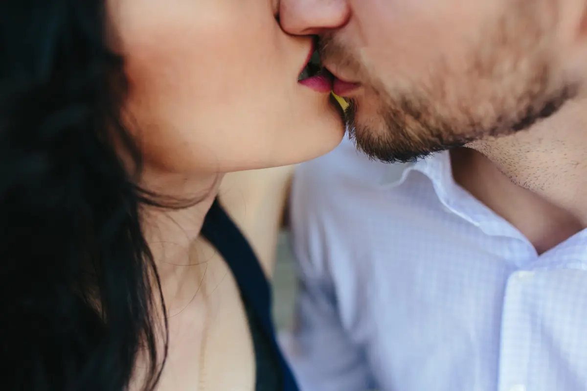 man and woman at the lake to spend time in each other's arms