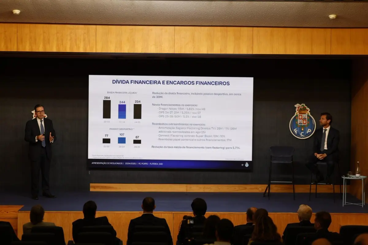 Contas apresentadas, nesta quarta-feira, no Estádio do Dragão