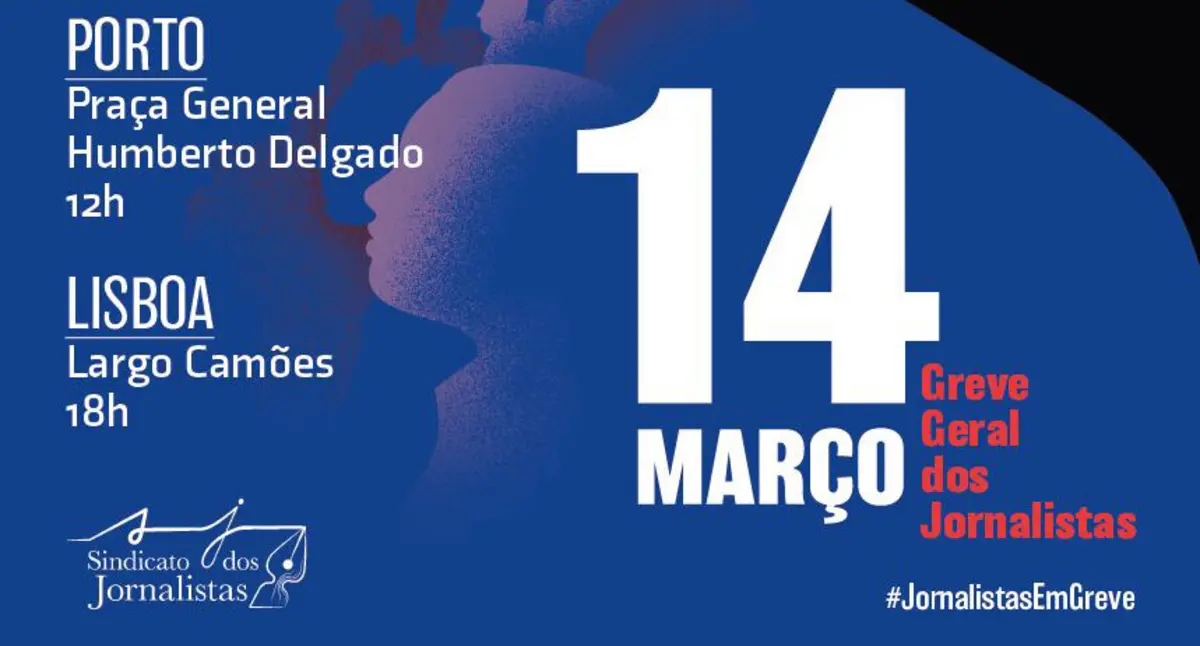Jornalistas fazem greve geral do setor a 14 de março
