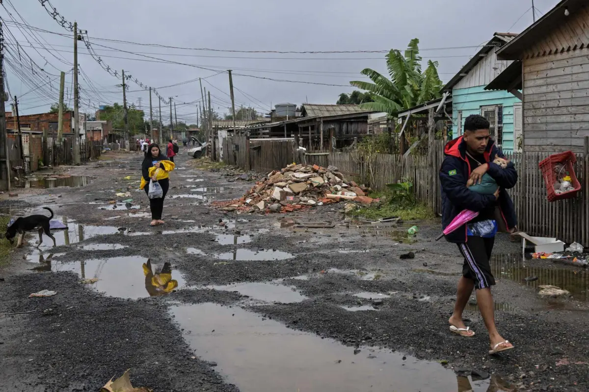 Chuvas torrenciais atingiram recentemente o estado do Rio Grande do Sul no Brasil