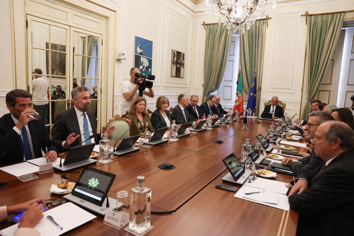 A reunião teve lugar no Palácio de Belém, em Lisboa