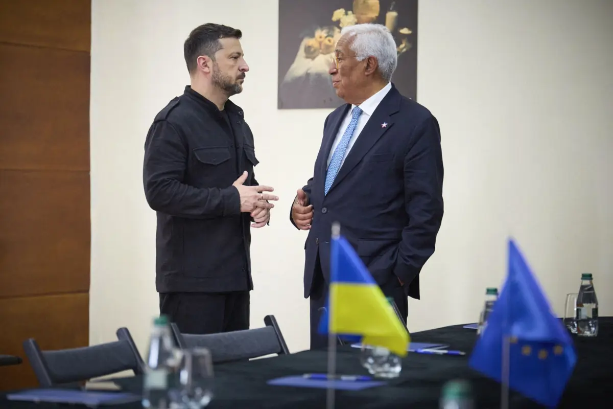 Volodymyr Zelensky e António Costa