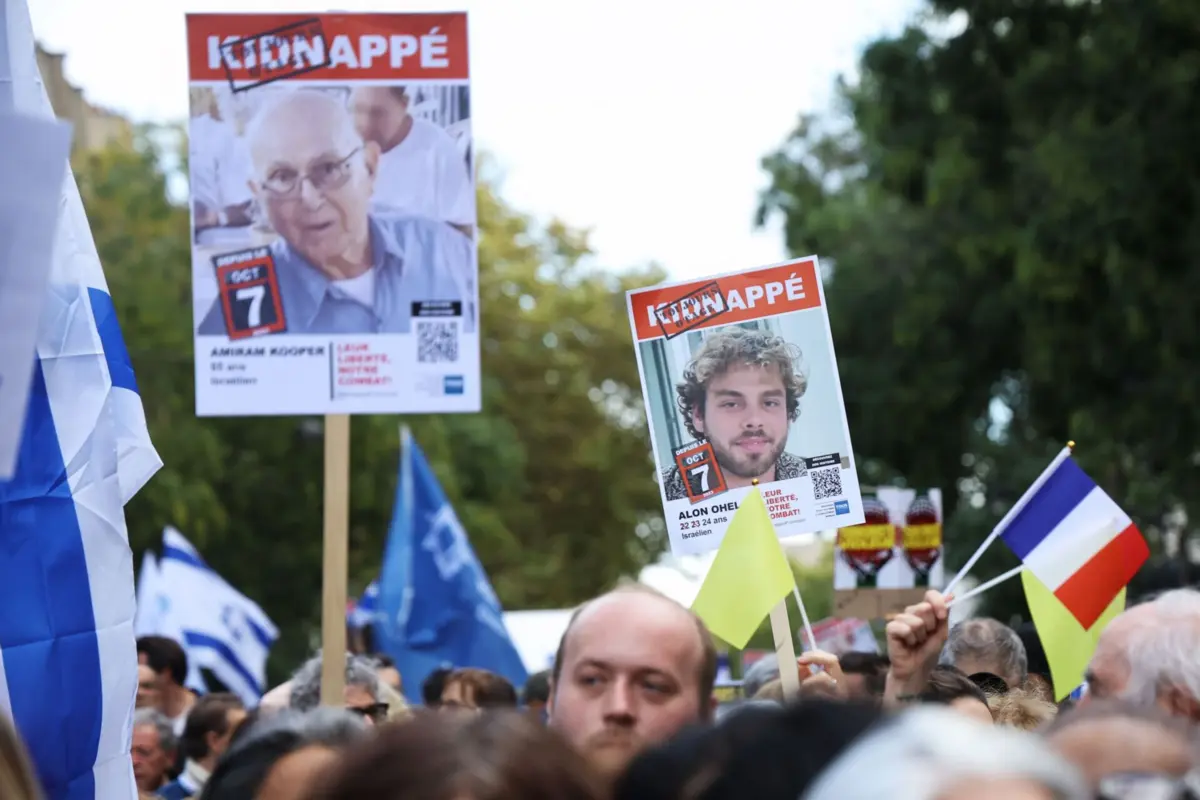 Imagem de contexto do artigo Milhares manifestaram-se em Paris para exigir a libertação dos reféns em Gaza