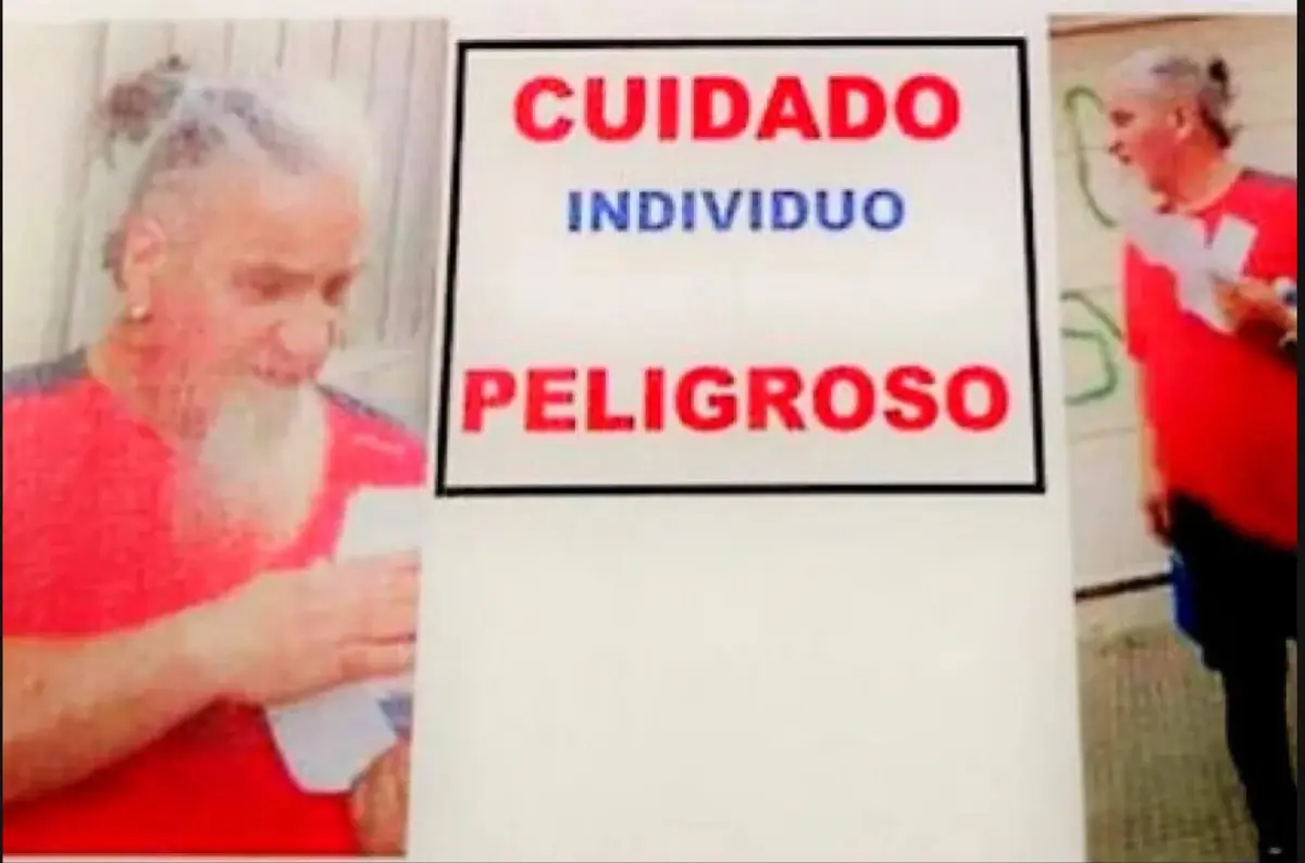 Cartaz alertando para a presença de "El Quintas" em Zamora