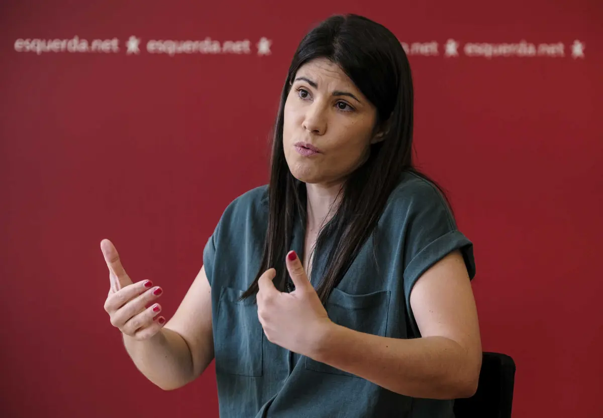 Mariana MortaÌgua, lider do Bloco de Esquerda