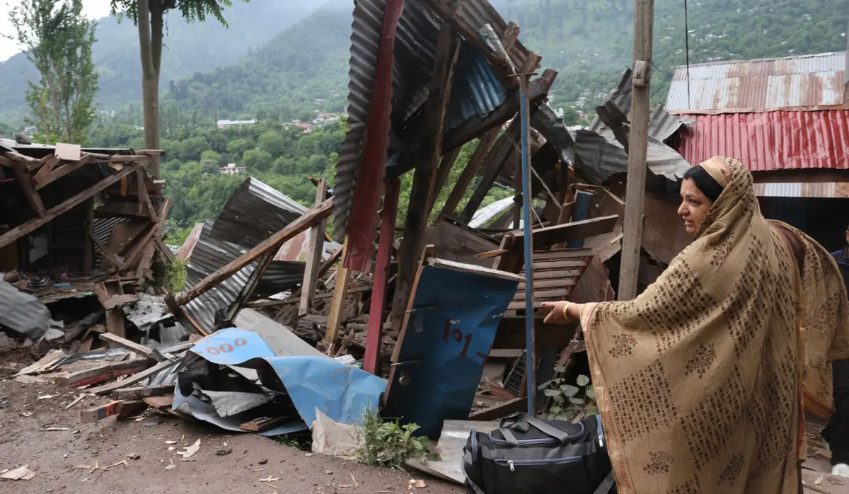 Várias casas foram danificadas em diferentes zonas da região