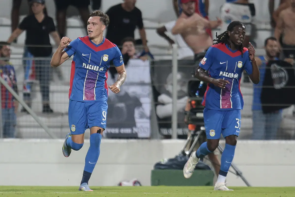 Celebração do golo ribatejano