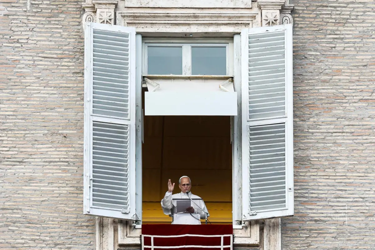 Papa Leão XIV na janela do Vaticano