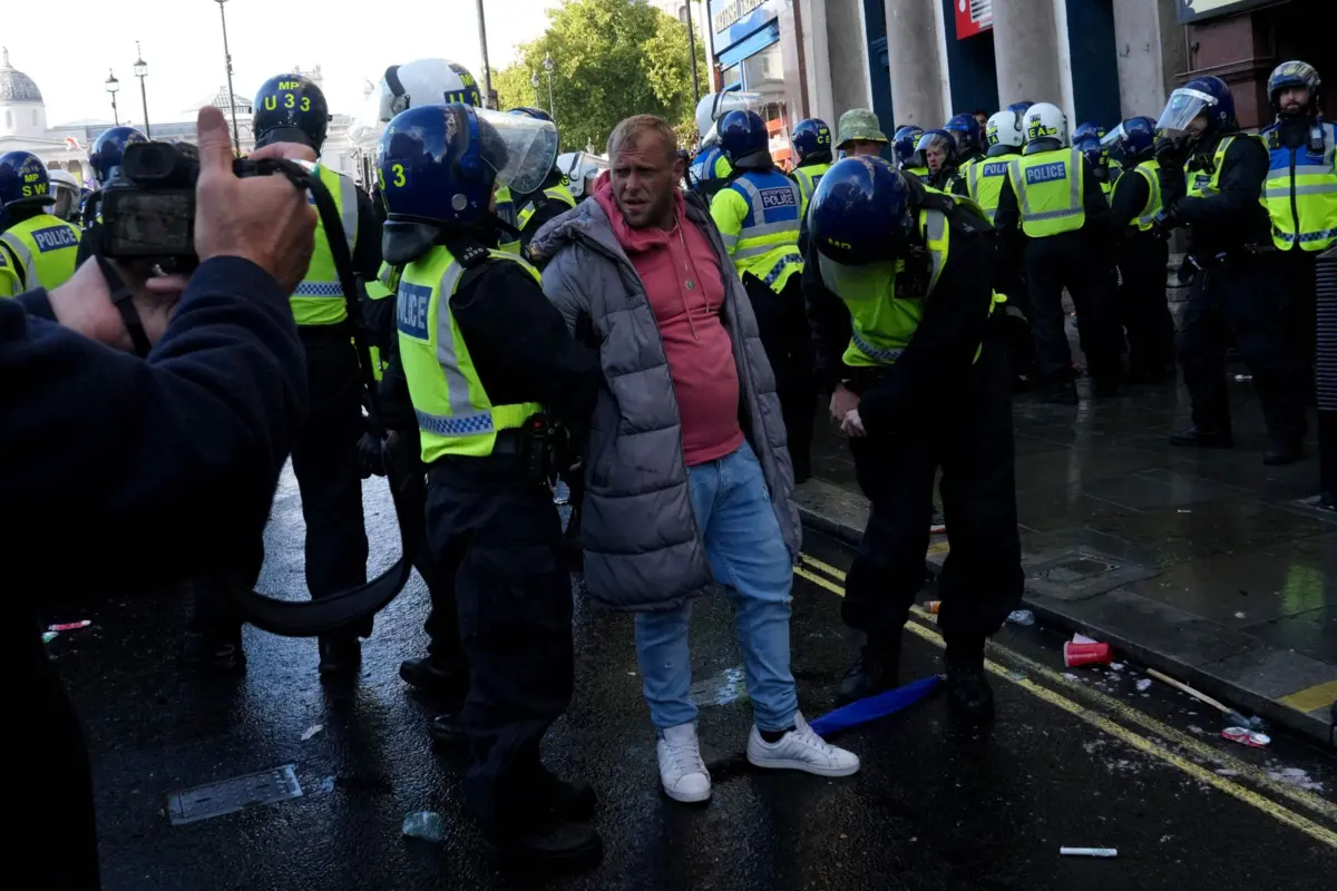 Foram detidas nove pessoas na manifestação
