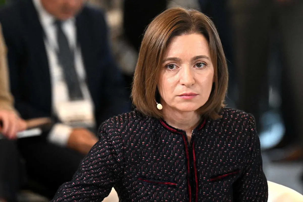 A presidente da Moldova, Maia Sandu