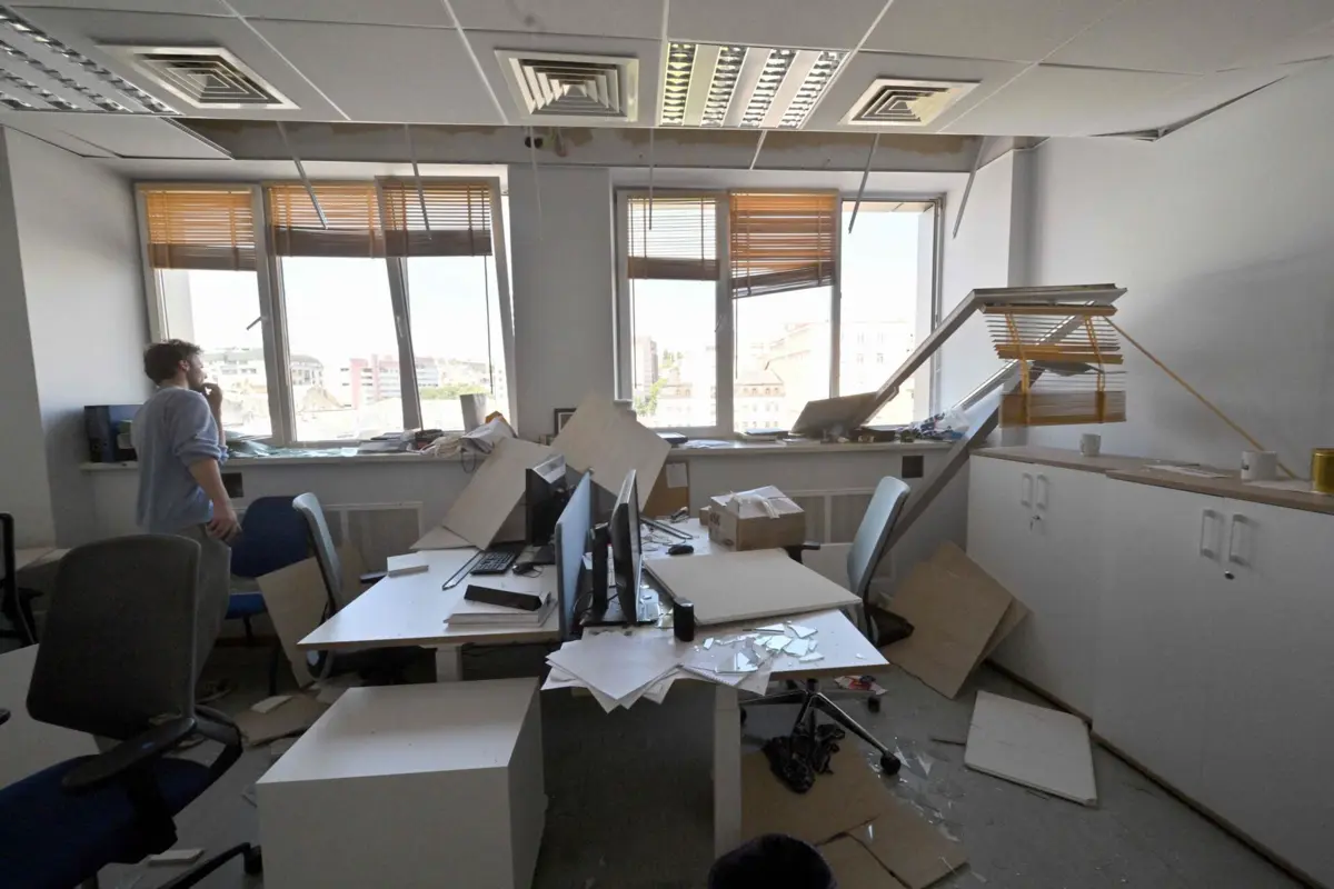 Edifício da delegação da UE em Kiev ficou bastante danificado com ataque russo