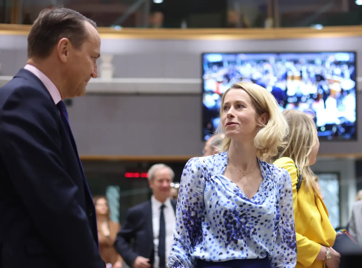 Kaja Kallas na reunião do Conselho de Negócios Estrangeiros